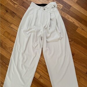 Cream Wide-Leg Trousers